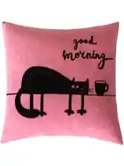Розовый подушка декоративная МАТЕХ MEOW. GOOD MORNING 35*35 см
