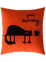 Оранжевый подушка декоративная МАТЕХ MEOW. GOOD MORNING 35*35 см