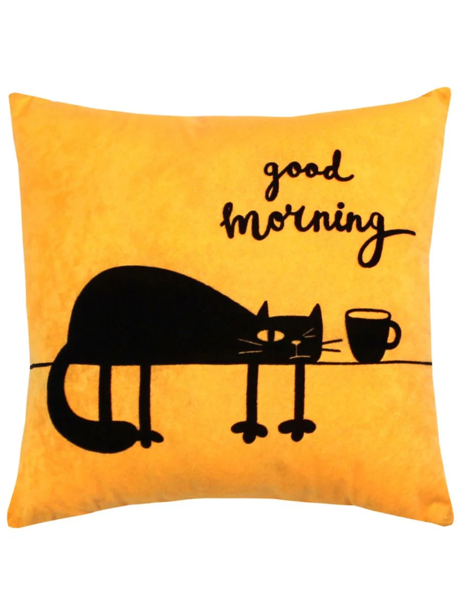 Манго подушка декоративная МАТЕХ MEOW. GOOD MORNING 35*35 см