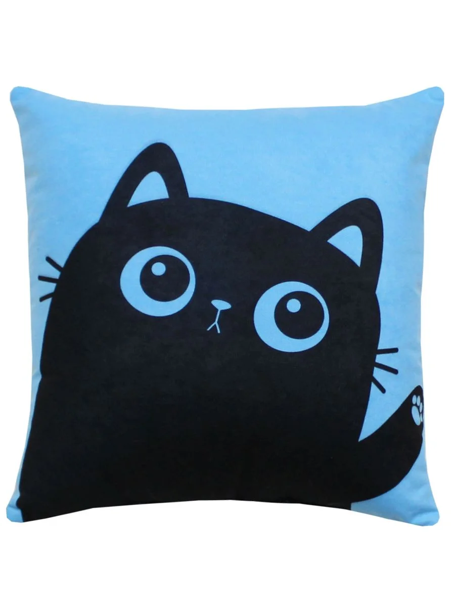Голубой подушка декоративная MEOW SPIDER 35х35