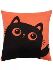 Оранжевый подушка декоративная MEOW SPIDER 35х35