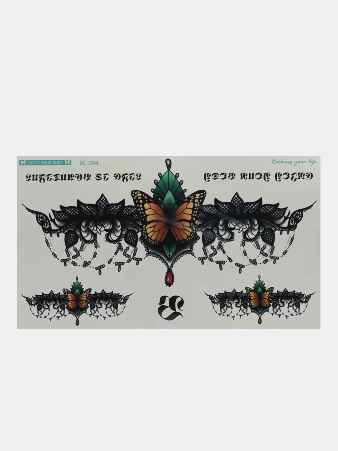 Коралловый переводные тату/для тела/временные тату/временные татуировки 24 * 13,8 см