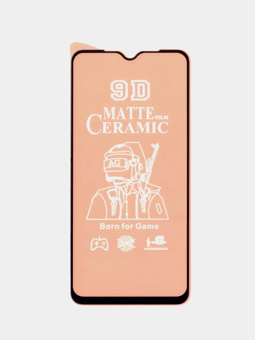 Черный защитная керамическая пленка матовая на Xiaomi Redmi 12C/10C/Poco C40 (Сяоми Редми)