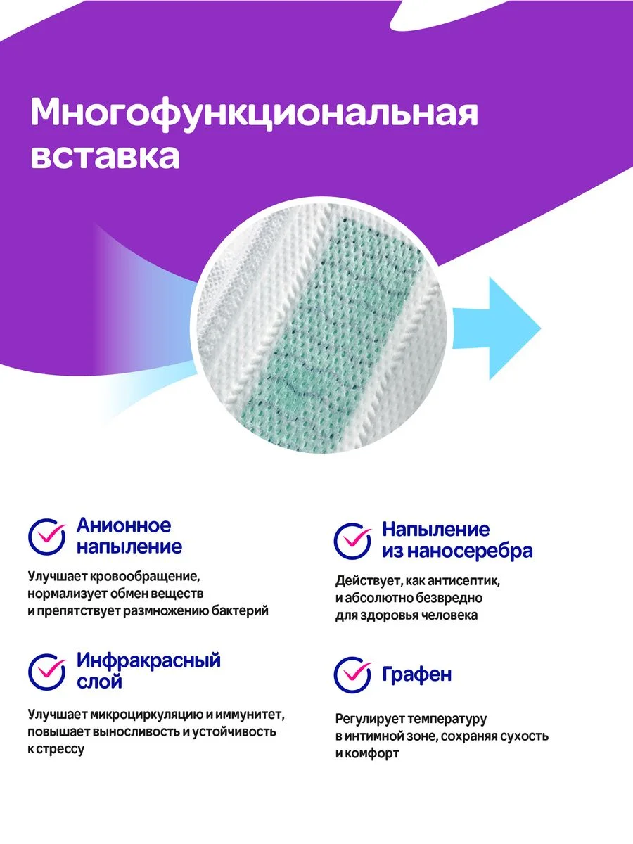 Прокладки женские гигиенические ночные с двойными крылышками Mipao 100 шт