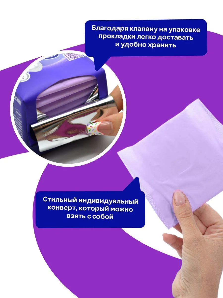 Прокладки женские гигиенические ночные с двойными крылышками Mipao 100 шт