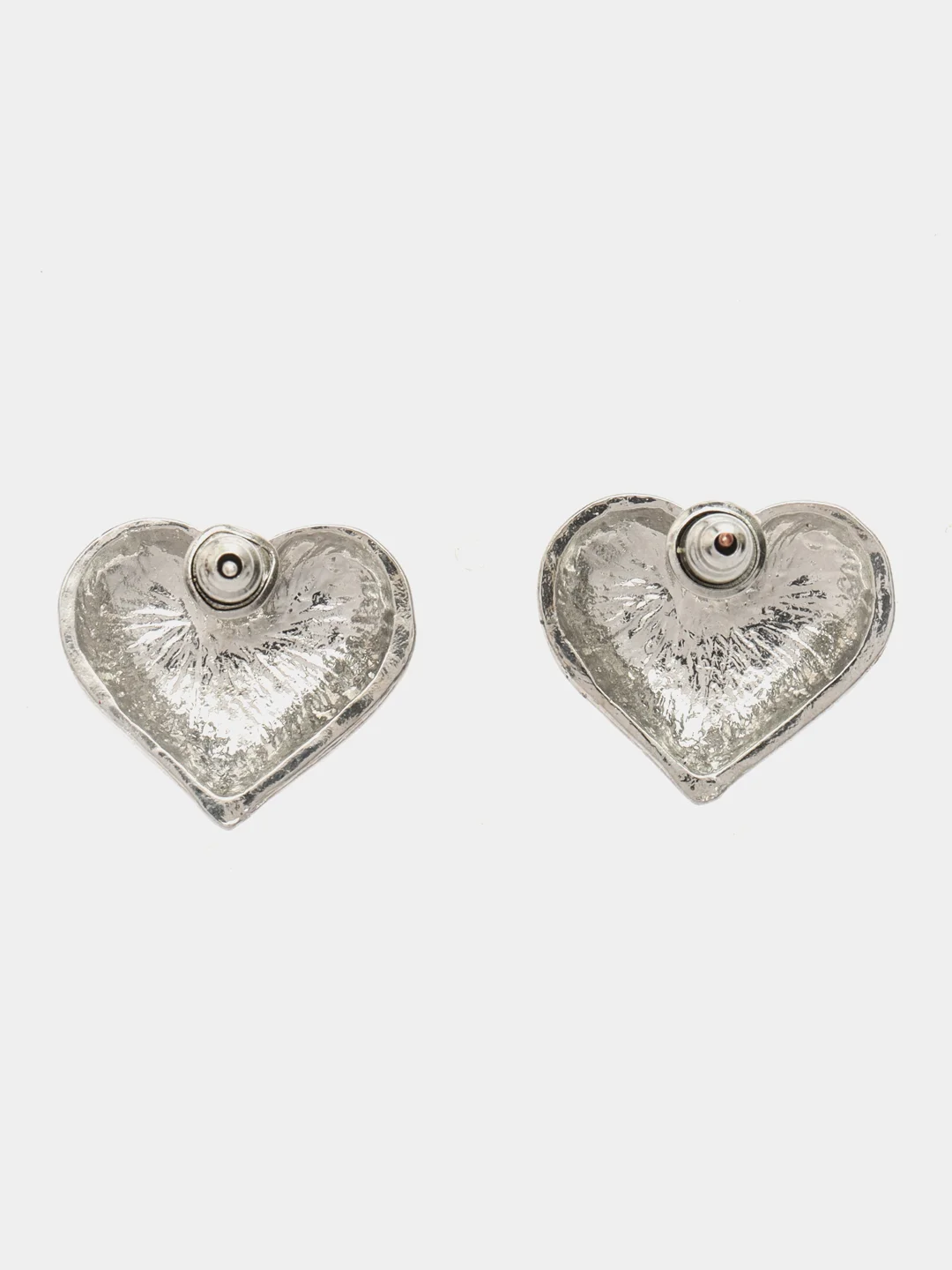 Серебряный серьги "Сердце", гвоздики, сережки женские , пусеты, трендовые серьги