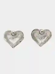 Серебряный серьги "Сердце", гвоздики, сережки женские , пусеты, трендовые серьги