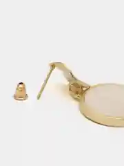 Бежевый серьги женские, разные виды, серьги-кольца