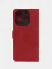 Красный чехол-книжка Tecno Spark 10 Pro (Техно Спарк 10 Про), с боковым магнитом