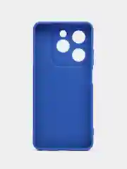 Синий чехол силиконовый для Infinix HOT 40 i (Инфиникс Хот 40 Ай)  с защитой камер