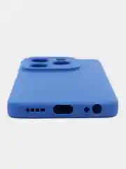 Синий чехол силиконовый для Infinix HOT 40 i (Инфиникс Хот 40 Ай)  с защитой камер