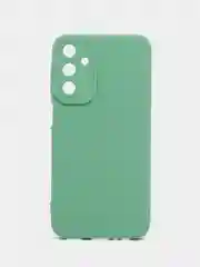 Голубой чехол силиконовый Samsung Galaxy A15 (Самсунг Галакси А15) с защитой камеры