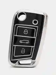 Чехол для выкидного ключа Volkswagen, Skoda, SEAT, из ТПУ