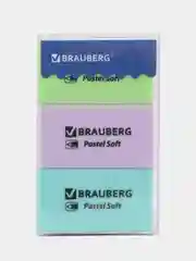 Ластики Brauberg Pastel Soft, набор 6 штук, 45 x 25 x 10 мм, экологичный ПВХ