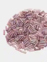 Сиреневый стеклярус бисер рубка