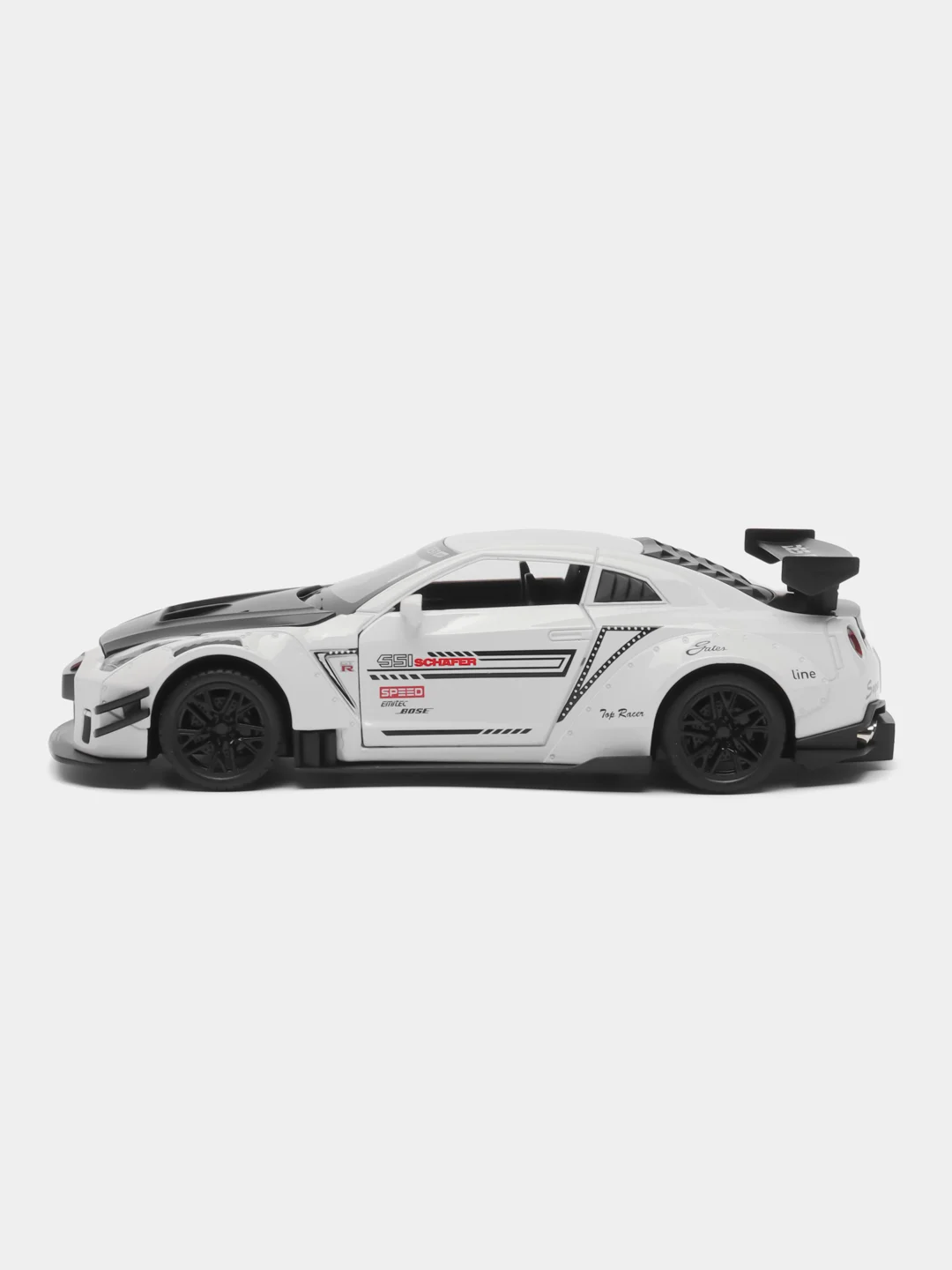 Белый коллекционная машина Nissan GT-R, 1:24