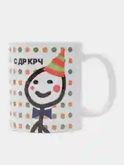 Разноцветный кружка с принтом и надписью