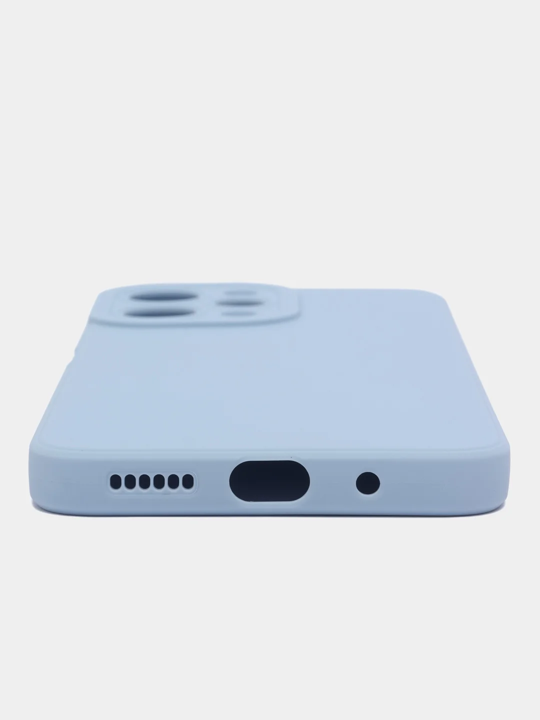 Голубой силиконовый чехол для Xiaomi Redmi 12 (Сяоми Редми 12) с защитой камеры