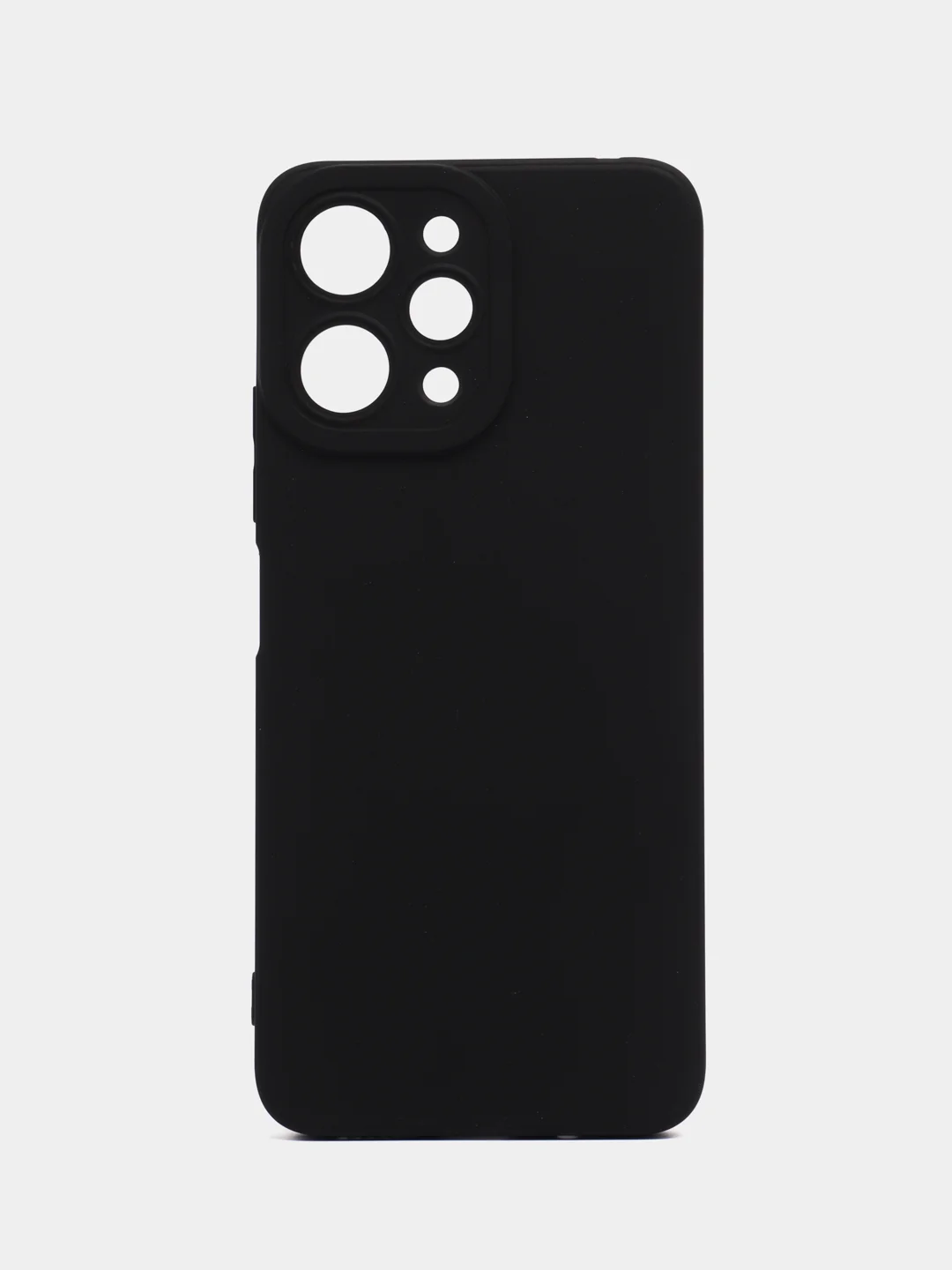 Черный силиконовый чехол для Xiaomi Redmi 12 (Сяоми Редми 12) с защитой камеры