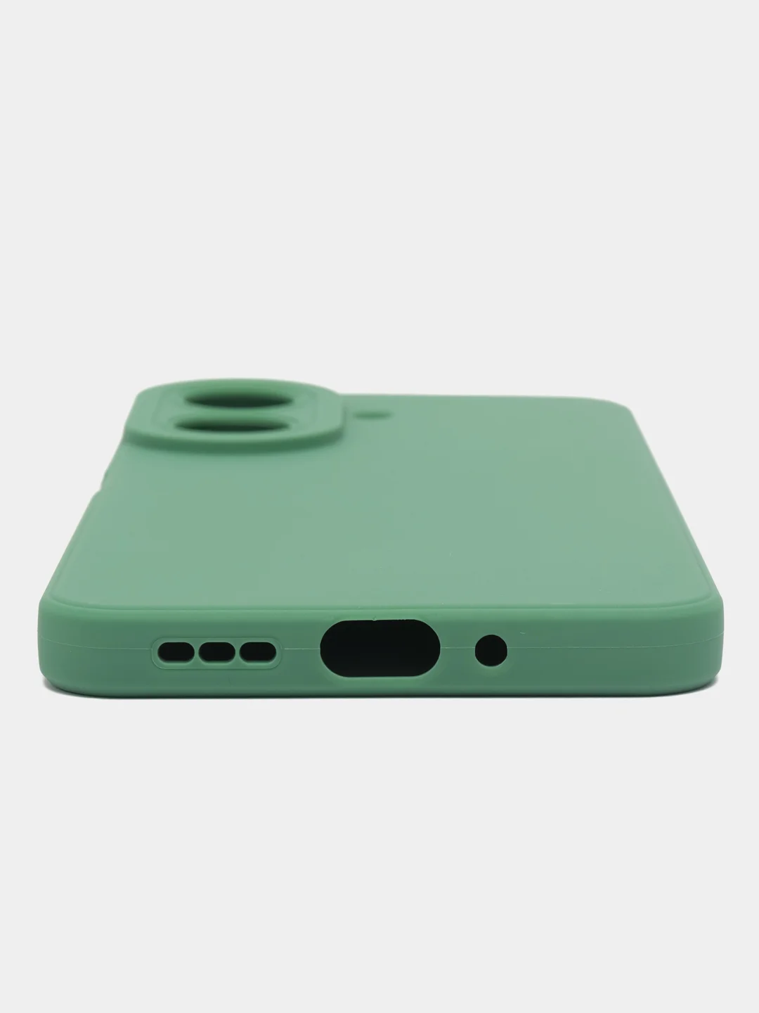 Зеленый силиконовый чехол для Xiaomi Redmi 13C (Сяоми Редми 13С) с защитой камер