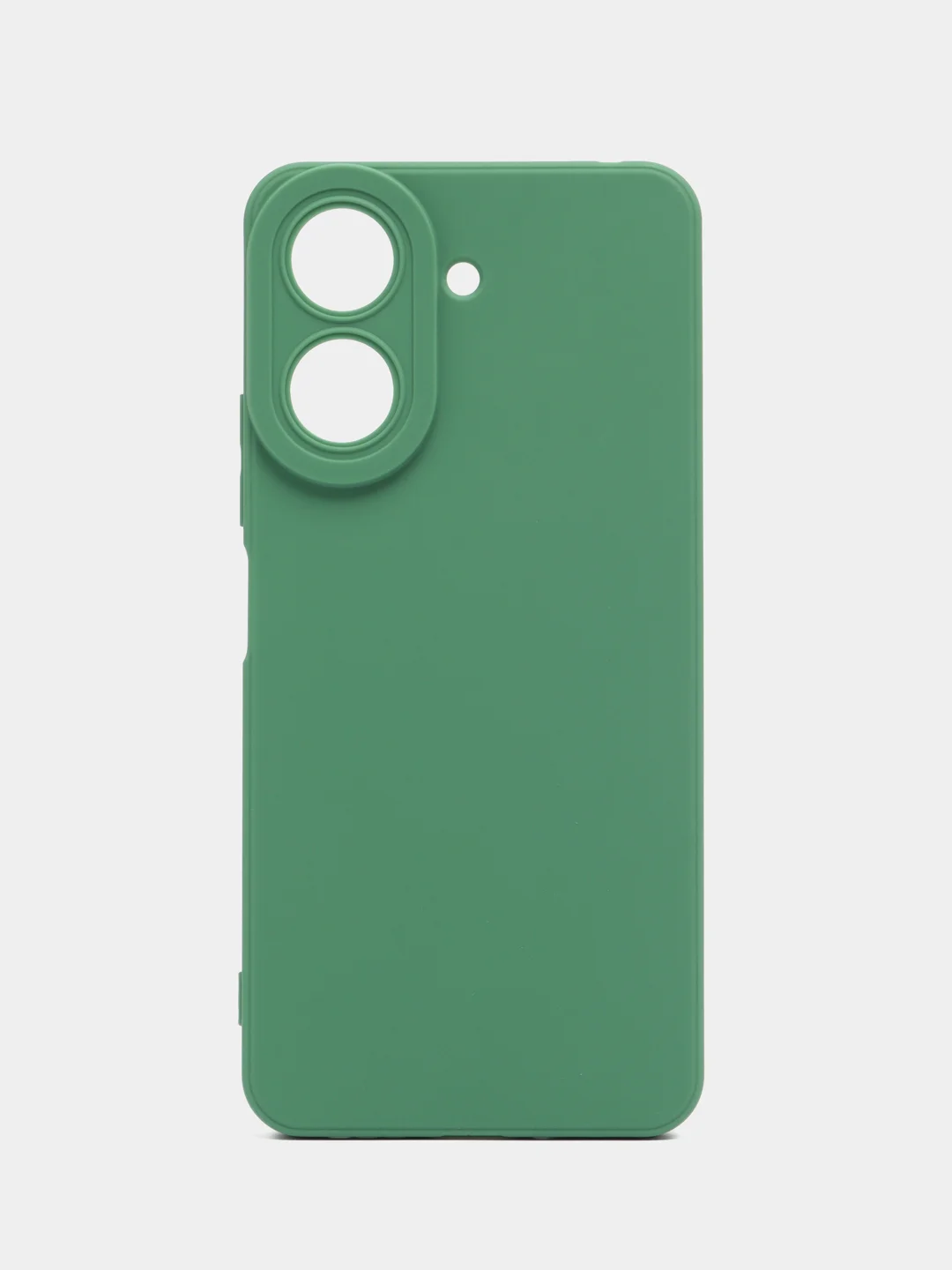 Зеленый силиконовый чехол для Xiaomi Redmi 13C (Сяоми Редми 13С) с защитой камер
