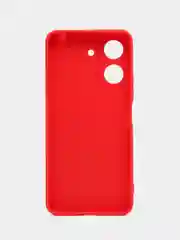 Красный силиконовый чехол для Xiaomi Redmi 13C (Сяоми Редми 13С) с защитой камер