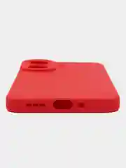 Красный силиконовый чехол для Xiaomi Redmi 13C (Сяоми Редми 13С) с защитой камер