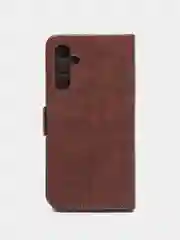 Коричневый чехол-книжка Samsung Galaxy A15 4G (Самсунг Гэлекси А15) с боковым магнитом