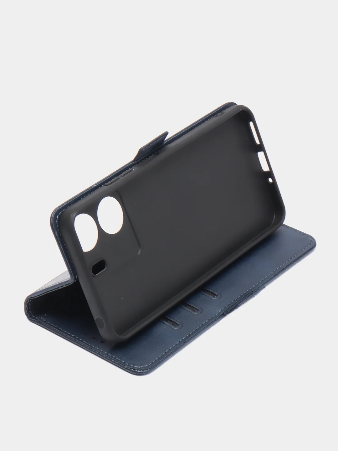 Синий чехол книжка для Redmi 13 C (Редми 13 С), с боковым магнитом