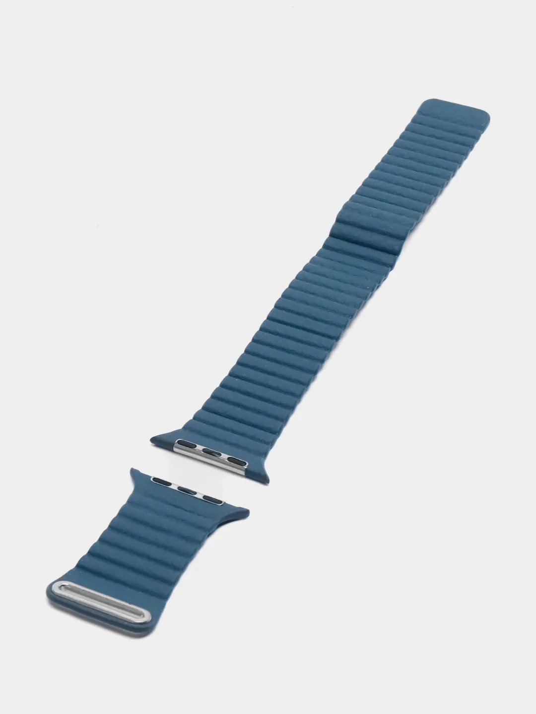 Светло-синий ремешок кожаный для Apple Watch 38/40mm, 42/44mm.