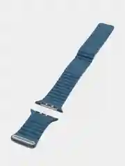 Светло-синий ремешок кожаный для Apple Watch 38/40mm, 42/44mm.
