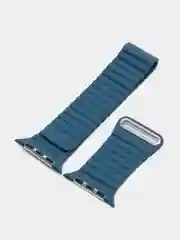 Светло-синий ремешок кожаный для Apple Watch 38/40mm, 42/44mm.
