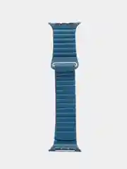 Синий меланж ремешок кожаный для Apple Watch 38/40mm, 42/44mm.