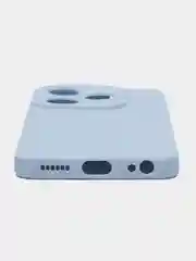 Голубой силиконовый чехол Tecno Spark 20/20С (Техно Спарк 20/20С) с защитой камеры