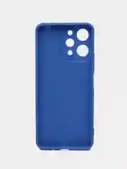 Синий силиконовый чехол для Xiaomi Redmi 12 (Сяоми Редми 12) с защитой камеры