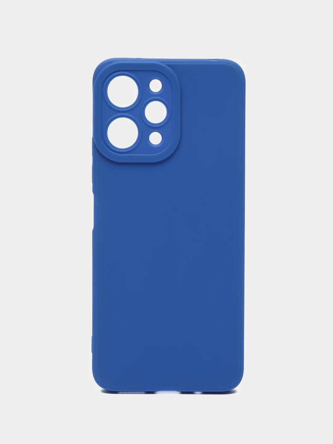 Синий силиконовый чехол для Xiaomi Redmi 12 (Сяоми Редми 12) с защитой камеры