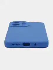 Синий силиконовый чехол для Xiaomi Redmi 12 (Сяоми Редми 12) с защитой камеры