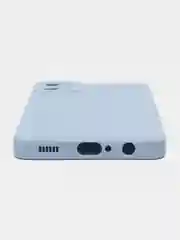 Голубой чехол силиконовый Samsung Galaxy A05 (Самсунг Галакси А05) с защитой камеры