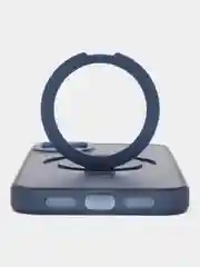 Белый чехол MagSafe (Магсейф) с кольцом-подставкой для iPhone 11, 12, 13, 14, 15, Pro, Max