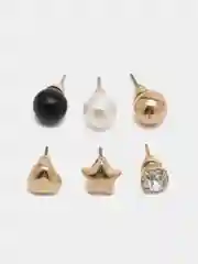 Белый серьги-гвоздики, набор, женские