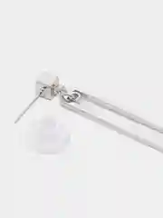 Золотой серьги асимметричные, прямоугольные
