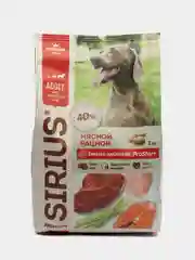 Сухой корм премиум-класса СИРИУС SIRIUS для взрослых собак мясной рацион 2кг