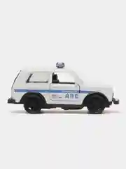 Белый металлическая  машинка Нива
