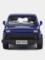 Синий металлическая  машинка Нива
