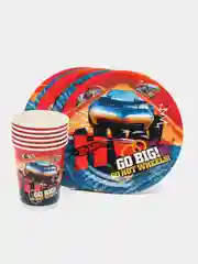 Набор одноразовой посуды ND Play Hot Wheels (стаканы 250мл. 6шт., тарелки 18см 6шт.)