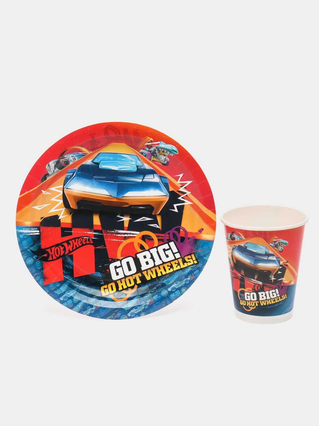 Набор одноразовой посуды ND Play Hot Wheels (стаканы 250мл. 6шт., тарелки 18см 6шт.)