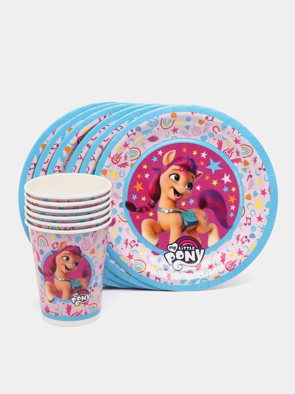 Набор одноразовой посуды ND Play My Little Pony (стаканы 250мл. 6шт., тарелки 18см 6шт.)