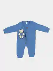 Синий комбинезон для новорожденных с длинным рукавом