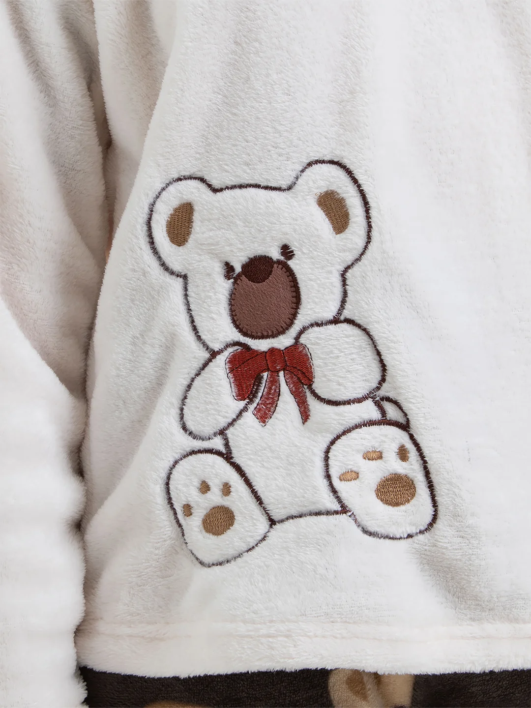 Коричневый женская пижама, мягкая, тёплая, плюшевая, костюм женский, пижама со штанами