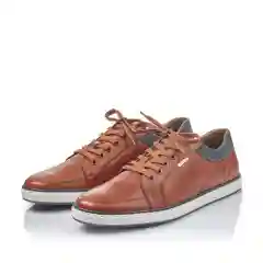 Коричневый кеды мужские Rieker из натуральной кожи